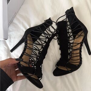 Elegant Black Strappy Heels